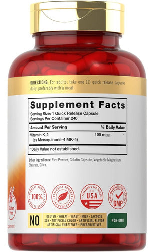 Vitamina K2 100mcg Carlyle
