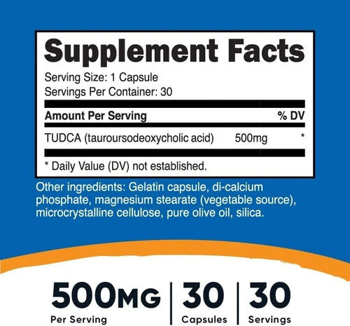 Tudca Protector Hepatico Tauroursodeoxicólico Nutricost