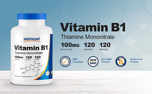 Vitamina B1 100 mg Mononitrato Nutricost