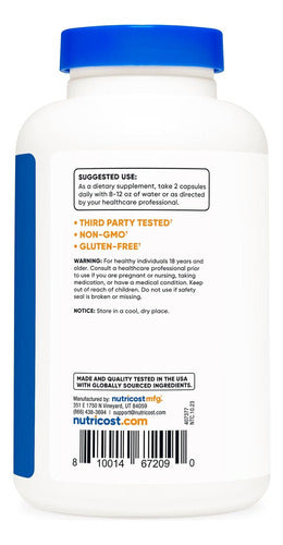 Glicinato De Magnesio 420 mg Nutricost