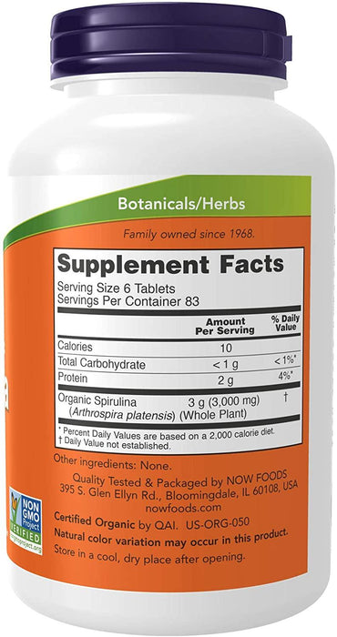 Alga Espirulina 500 mg Now Foods