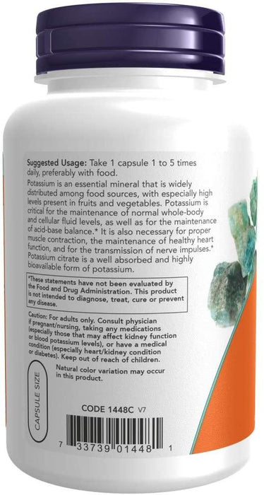 Citrato de Potasio 99 mg Now Foods