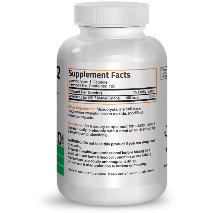 Vitamina K2 MK7 100 mcg Bronson