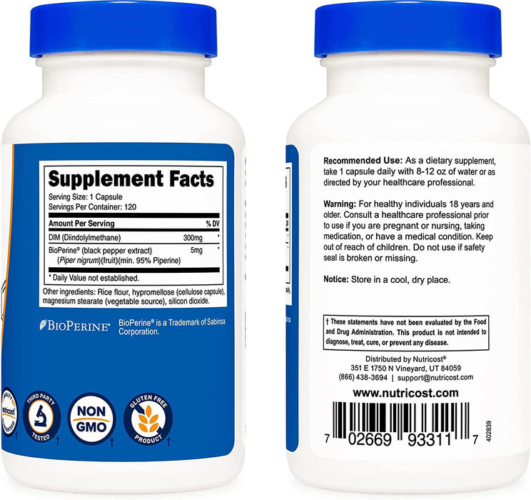 DIM Diindolilmetano 300 mg Nutricost