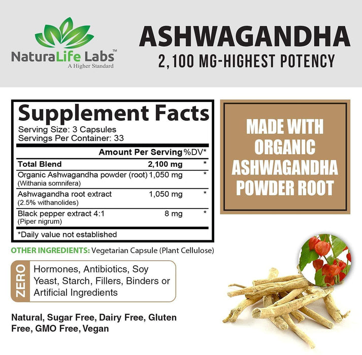 Ashwagandha Organica 2100 MG NatureLife Labs