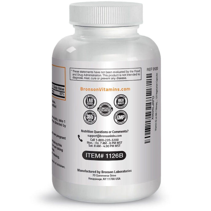 Vitamina K2 MK7 100 mcg Bronson