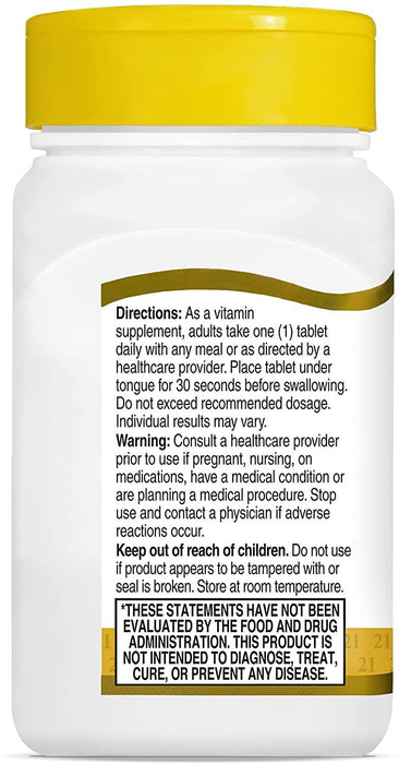 Vitamina B12 2500 mcg Sublingual Sabor Cereza