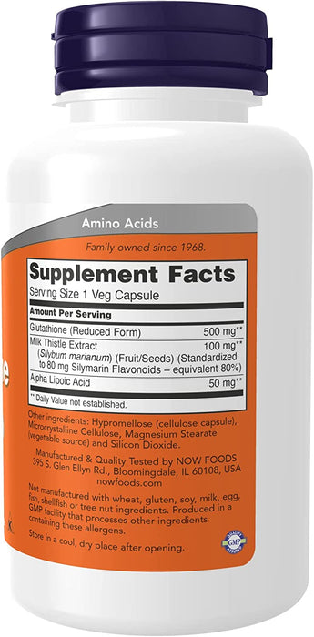 Glutation 500 mg Now Foods