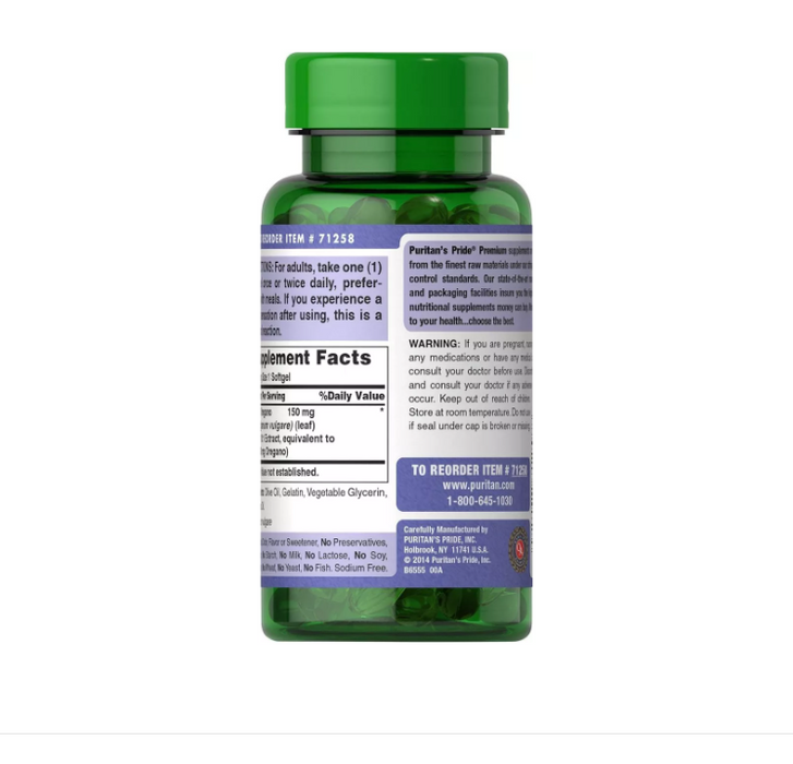 Aceite De Oregáno 150mg 180 Softgels Puritan's Pride