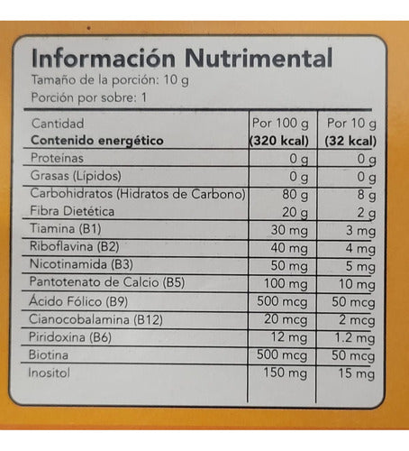 Complejo B Sobres Sabor Naranja Shelo Nabel