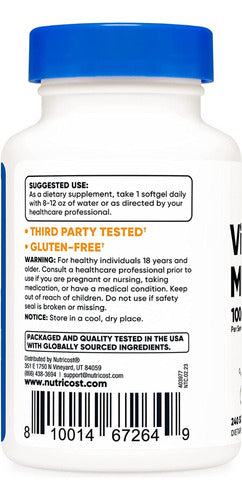 Vitamina K2 Mk7 100 Mcg Nutricost