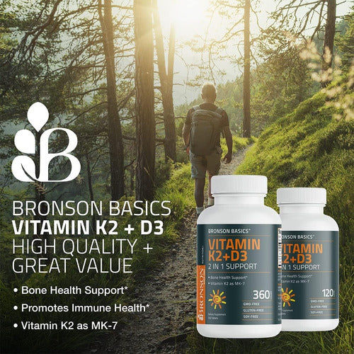 Vitamina K2 90 mcg Con Vitamina D3 125 mcg Bronson