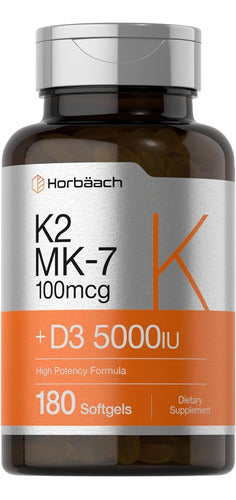 Vitamina K2 Mk7 Duo con vitamina D3 Extra fuerte Horbaach