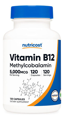 Vitamina B12 Metilcobalamina 5000 mcg Nutricost