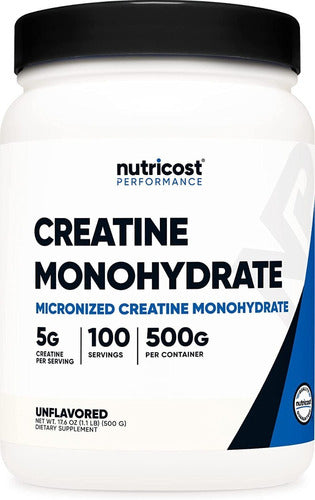 Creatina Monohidratada Micronizada 100 Servicios Nutricost Performance