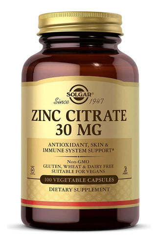 Zinc Citrato 30mg Solgar