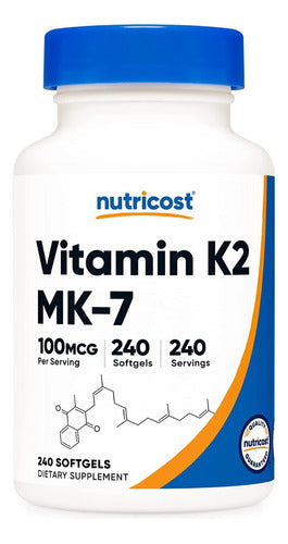 Vitamina K2 Mk7 100 Mcg Nutricost