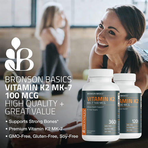 Vitamina K2 100mcg MK7 Bronson