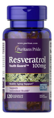 Resveratrol 100mg Antioxidante Rapida Absorcion Puritan's Pride