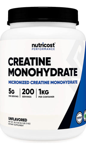 Creatina Monohidratada 200 Servicios - 1 kilo Nutricost