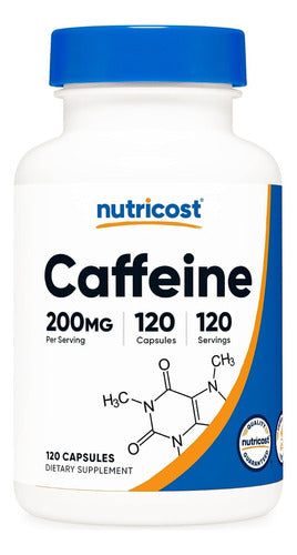 Cafeina 200 Mg Suplemento para 4 meses Nutricost