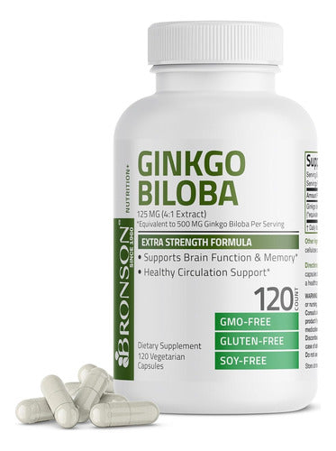 Ginkgo Biloba 500mg Extra Fuerte Bronson