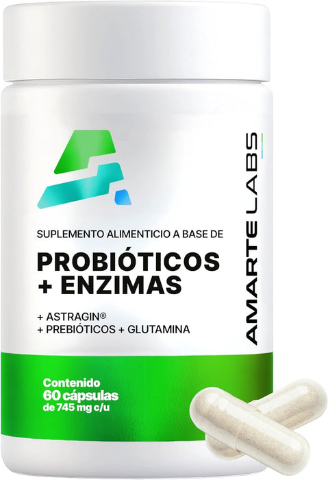 Probióticos con Enzimas Digestivas Amarte Labs – Salud Digestiva y Flora Intestinal