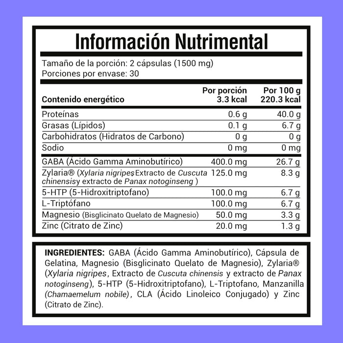 Glicinato de Magnesio + GABA + 5‑HTP | Sueño Reparador y Relajación Natural