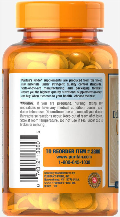Vitamina C 500 mg Tabletas masticables Puritan's Pride