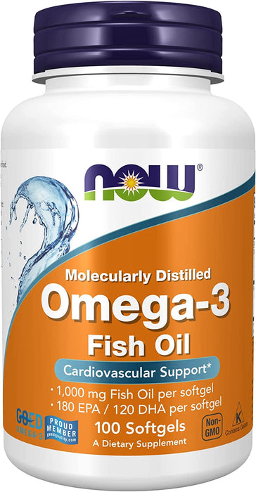 Omega 3 EPA DHA Now foods 100 softgels