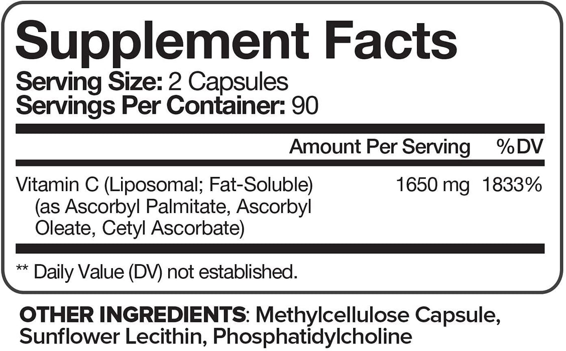 Vitamina C Liposomal Premium 1650 mg Nutrivein