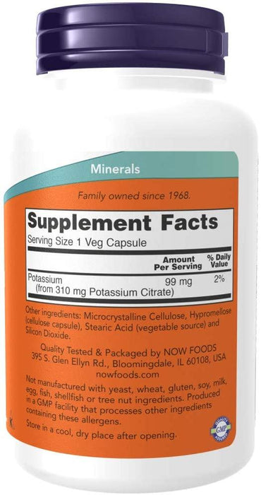 Citrato de Potasio 99 mg Now Foods