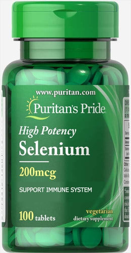 Tabletas De Selenio Ultra Potente 200 mcg  Puritan's Pride