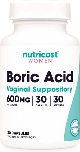 Acido Borico Supositorios Vaginales 600mg Nutricost