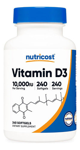 Vitamina D3 10,000 Ui Mega Potencia Nutricost