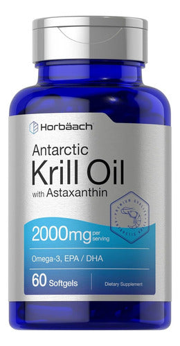 Aceite De Krill Antartico 2000 mg Con Dhea y Astaxantina Horbaach