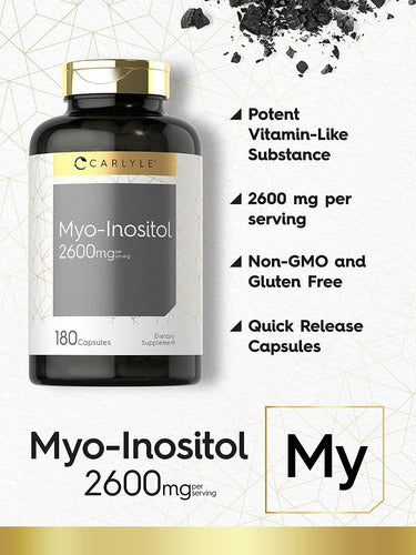 Myo Inositol 2600 mg Carlyle 180 Suplemento Inositol