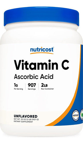 Vitamina C En Polvo 1000 Mg Con 907 Servicios Nutricost