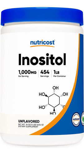 Inositol En Polvo 1000 Mg  Myo Inositol Con 454 Porciones Nutricost