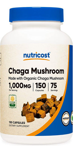 Hongo Chaga En Capsulas Suplemento 1000 Mg Nutricost