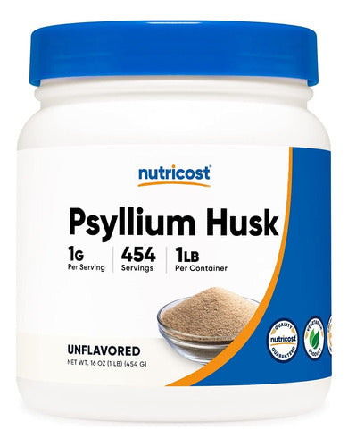 Psyllium Husk Fibra Natural De Alta Calidad 454 Servicios Nutricost