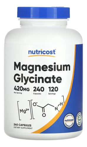 Glicinato De Magnesio 420 mg Nutricost