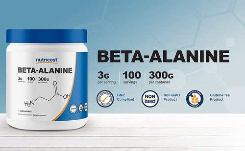 Beta Alanina en polvo Beta-alanine 300 Gramos Nutricost