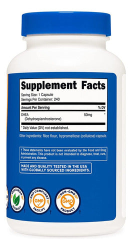 Suplemento Dhea 50 Mg Nutricost