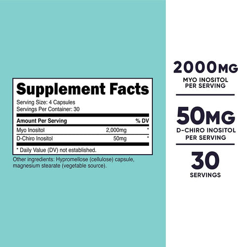 Myo & D Chiro Inositol 2000 mg Nutricost Women