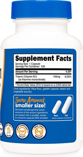 Vitamina B1 100 mg Mononitrato Nutricost