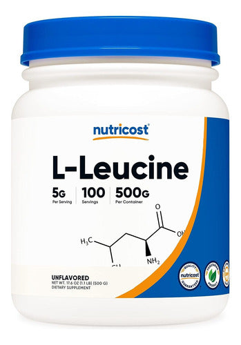L Leucina 5g Presentación 500g En Polvo Nutricost