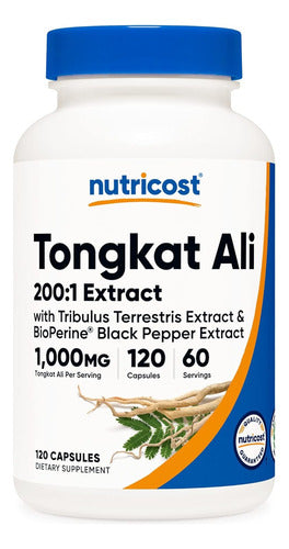 Tongkat Ali Extracto 1000 mg Con Pimienta Negra Nutricost
