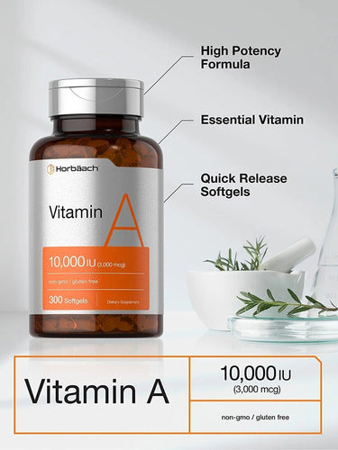 Vitamina A 10,000ui Alta Concentración Horbaach