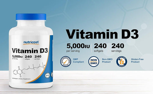 Vitamina D3 5000 ui Nutricost
